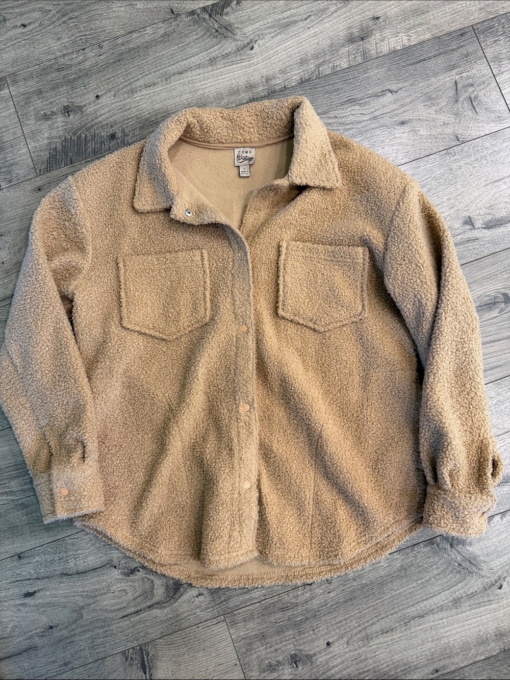 Light Brown Sherpa Jacket